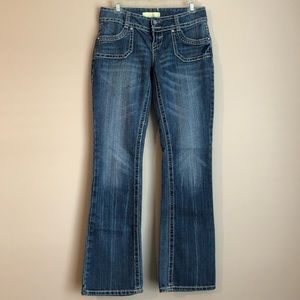 Jeweled Pocket Boot Cut Jeans